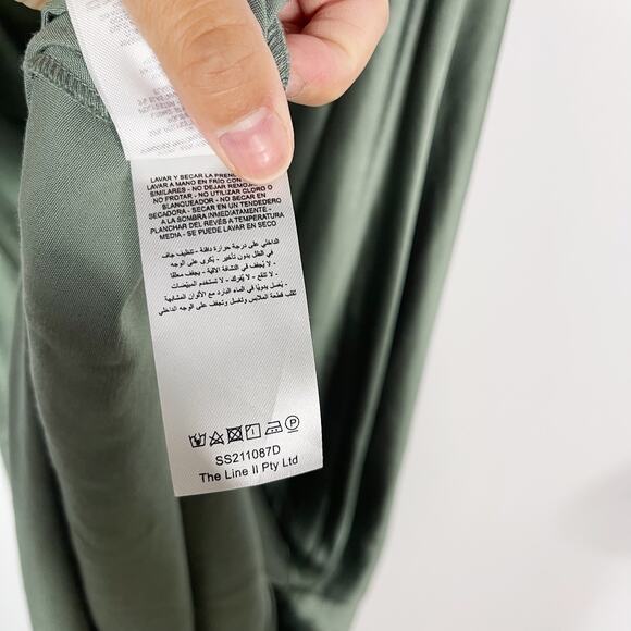 Significant Other US Size 10 Fern Green Olinda Dress Maxi One Shoulder Draping - Picture 16 of 16